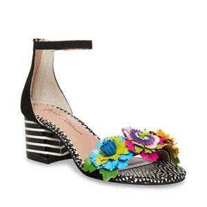 Betsey Johnson Strappy Floral Heeled Sandals, Size 5.5